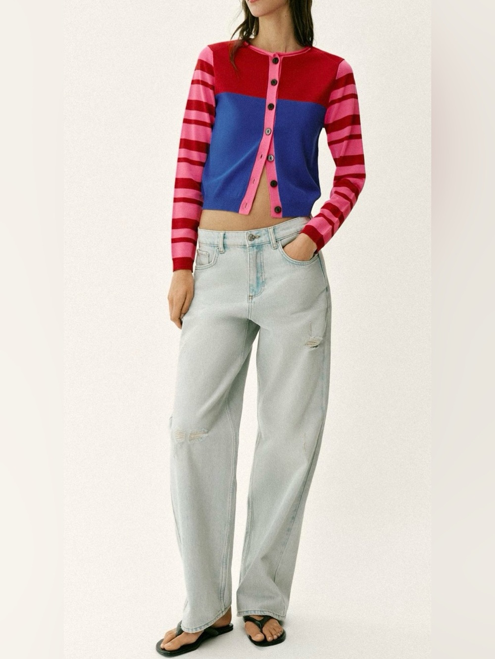 ZARA COLOR BLOCK CARDIGAN NWT
Size: S * Color: MULTICOLORED